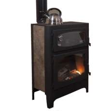 Печь-камин недорогая Бавария Эко с духовкой и плитой фото в Новополоцке