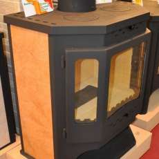 Стальной камин с шамотом Бавария призматик с плитой фото в Новополоцке