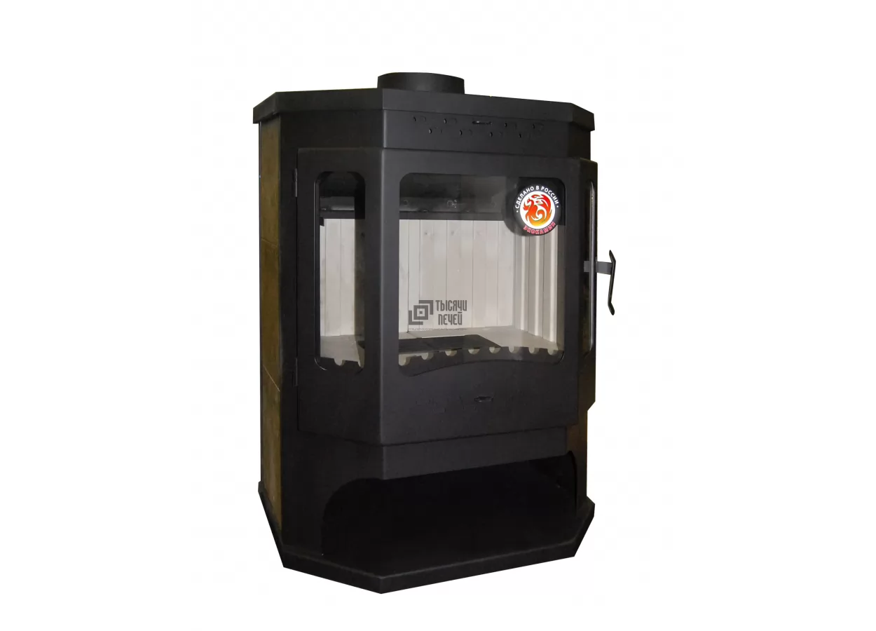 Печь-камин БАВАРИЯ ПРИЗМАТИК с плитой (Экокамин) фото в Новополоцке