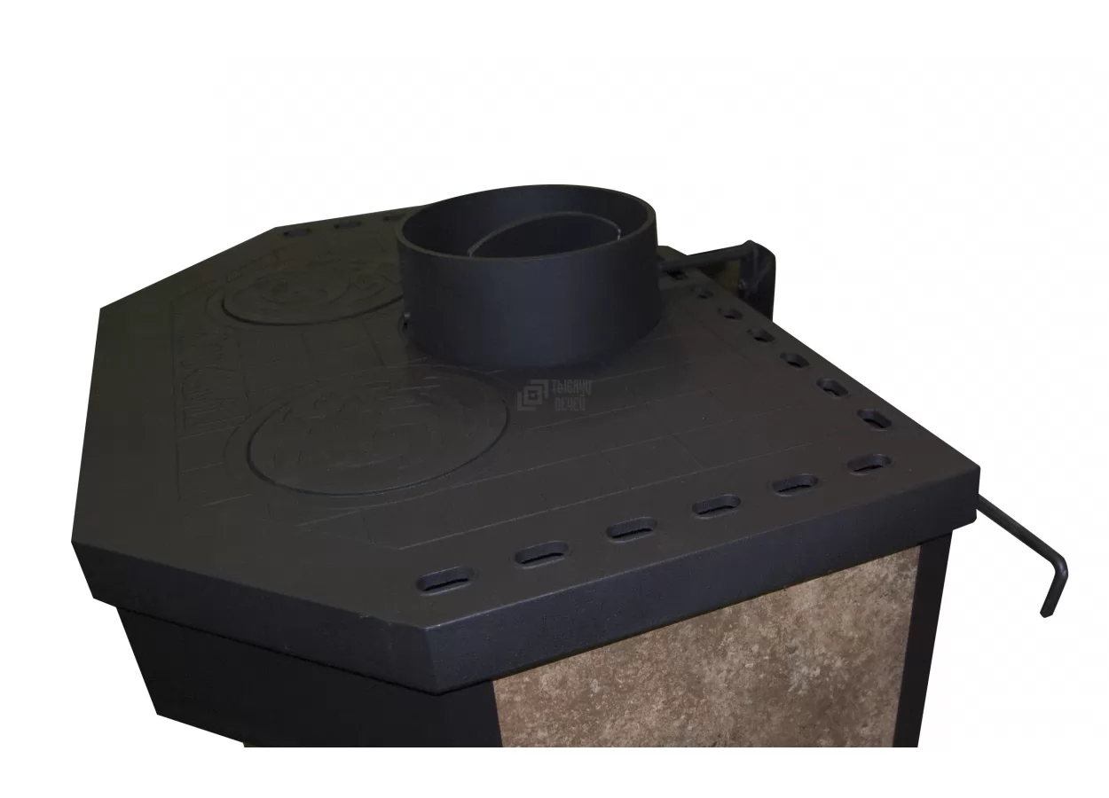 Печь-камин с дровницей Бавария призматик с плитой фото в Новополоцке