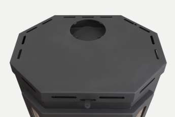 Стальная печь-камин Бавария призматик пристенно-угловой фото в Новополоцке