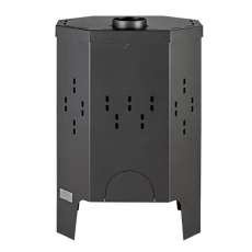 Печь-камин Бавария призматик пристенно-угловой фото сзади в Новополоцке