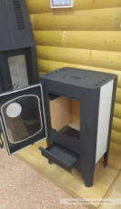 Печь-камин Экокамин с плитой в интерьере фото в Новополоцке