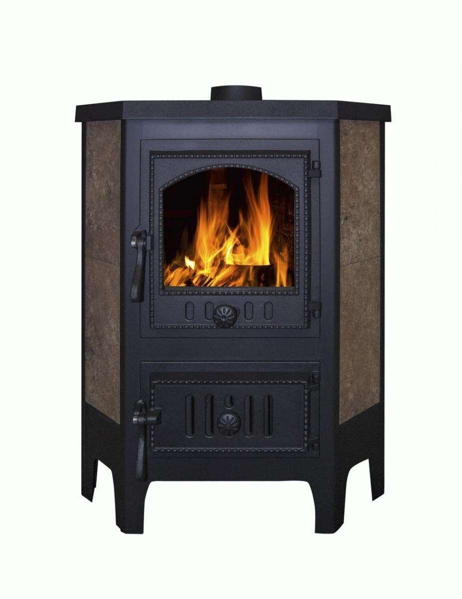 Печь-камин Бавария угловая чугун с плитой купить в Новополоцке