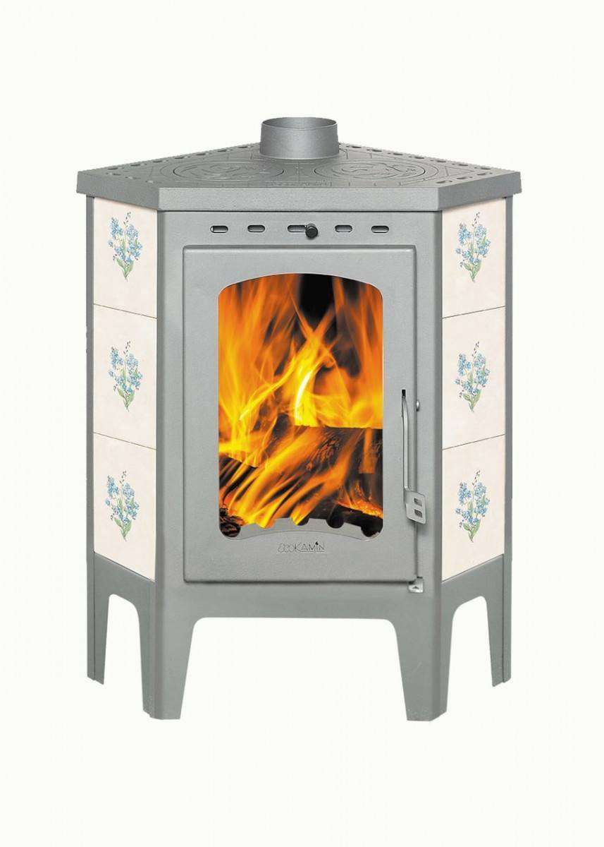 Печь-камин Бавария угловая с плитой незабудка купить в Новополоцке