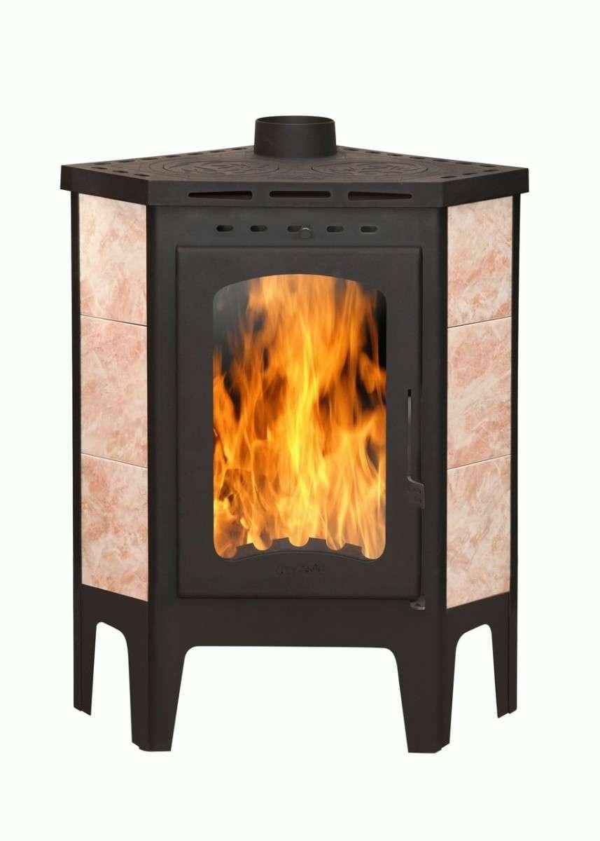 Печь-камин Бавария угловая с плитой Амазонка бай фото в Новополоцке