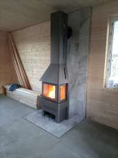 Недорогой камин Бавария со стеклами графит фото в интерьере в Новополоцке