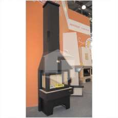 Недорогой камин Бавария 3 стекла чёрная фото в интерьере в Новополоцке