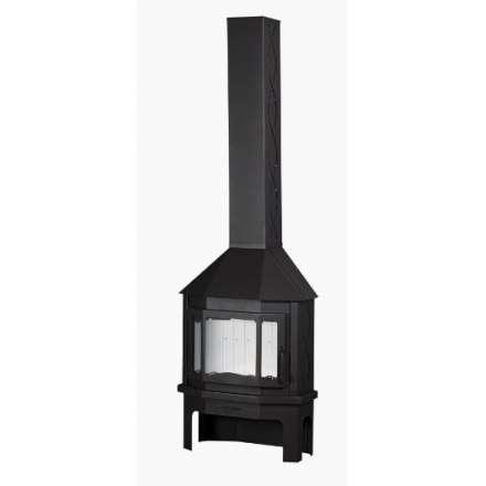 Камин Мюнхен пристенно-угловой чёрный Амазонка бай фото в Новополоцке