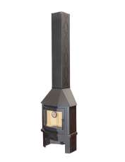 Камин Мюнхен пристенно-угловой графит Амазонка бай фото в Новополоцке