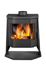 Стальной камин с шамотом Бавария панорама призма с плитой фото в Новополоцке