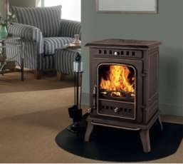 Печь-камин чугунный FireWay Erik в интерьере патина медь Амазонка бай фото в Новополоцке