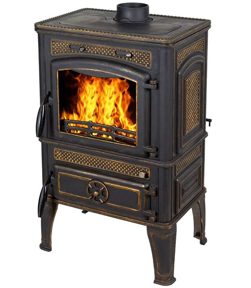 Печь-камин FireWay Dacha патина бронза Амазонка бай фото в Новополоцке