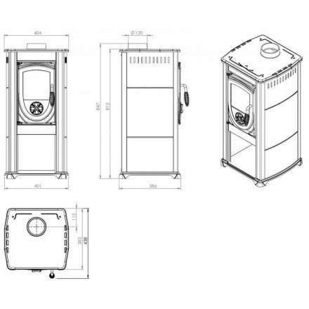 Купить Печь-камин NORDflam Fokus в Новополоцке Амазонка бай фото в Новополоцке