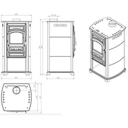 Купить Печь-камин NORDflam Merido в Новополоцке Амазонка бай фото в Новополоцке