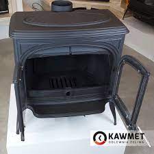 Купить Печь-камин KAWMET Premium ARES S7 (11,3 кВт) в интерьере чугунный в Новополоцке фото в Новополоцке