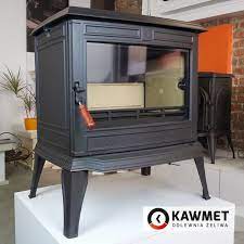 Купить Печь-камин KAWMET Premium ATHENA S12 (12,3 кВт) в интерьере чугунный в Новополоцке фото в Новополоцке