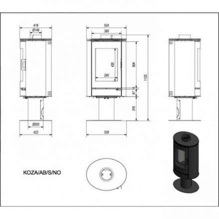 Купить Печь-камин Kratki KOZA/AB/S/N/DR в интерьере в Новополоцке Амазонка бай фото в Новополоцке