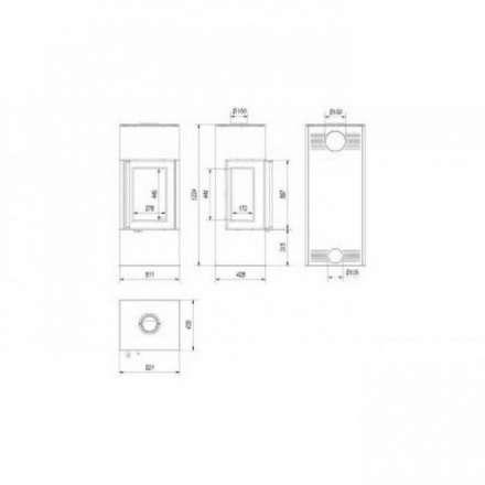 Купить Печь-камин Kratki THOR 8 View в Новополоцке Амазонка бай фото в Новополоцке