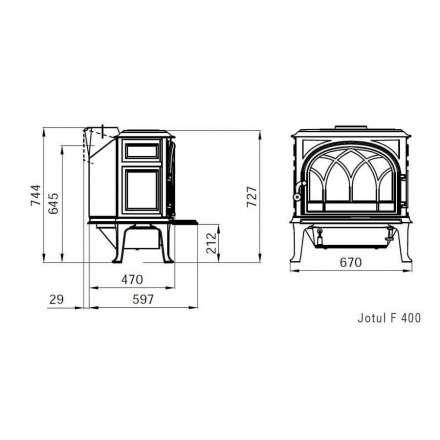 Чугунная печь камин Jotul F 400 BP в Новополоцке