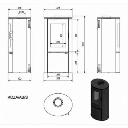 Купить Печь-камин Kratki Koza/AB/S/DR в Новополоцке Амазонка бай фото в Новополоцке