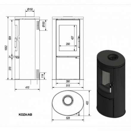 Купить Печь-камин Kratki Koza/AB в Новополоцке Амазонка бай фото в Новополоцке