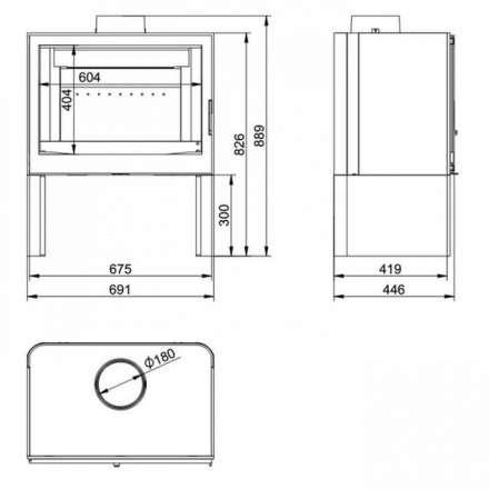 Купить Печь-камин KFD STO iM 14 в интерьере чугунная в Новополоцке в Новополоцке