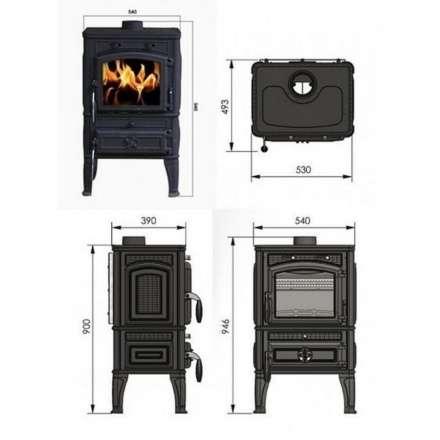 Печь-камин Guca LAVA из чугуна в Новополоцке