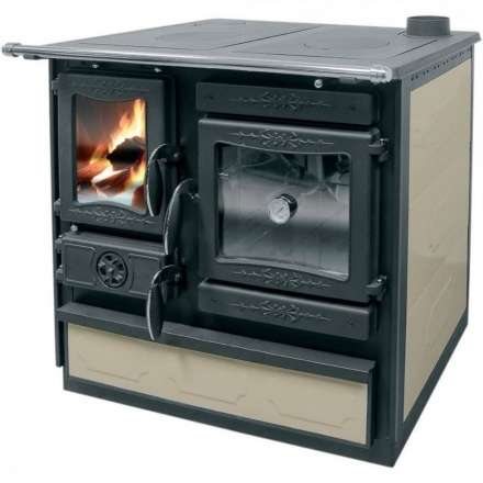 Печь-камин Guca GULIVER с плитой - bordo, cream в Новополоцке