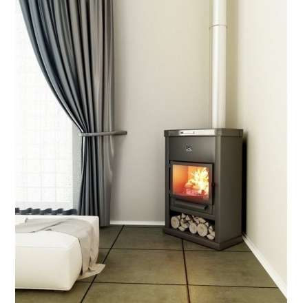 Недорогой камин Теплодар ОВ-140 (угловой) фото в интерьере в Новополоцке