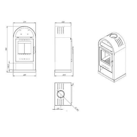  Купить Печь-камин NORDflam Teramo в Новополоцке Амазонка бай фото в Новополоцке