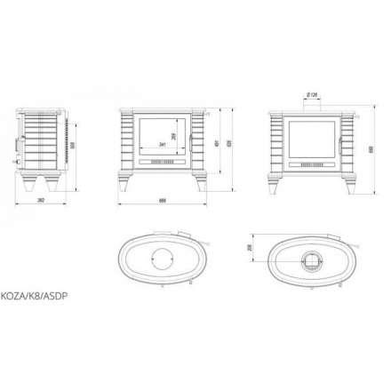 Купить Печь-камин Kratki Koza K8 в Новополоцке Амазонка бай фото в Новополоцке