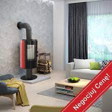 Купить Печь-камин Kratki Koza/AB/S/NO/GLASS/Kafel/Czerwony в интерьере в Новополоцке Амазонка бай фото в Новополоцке