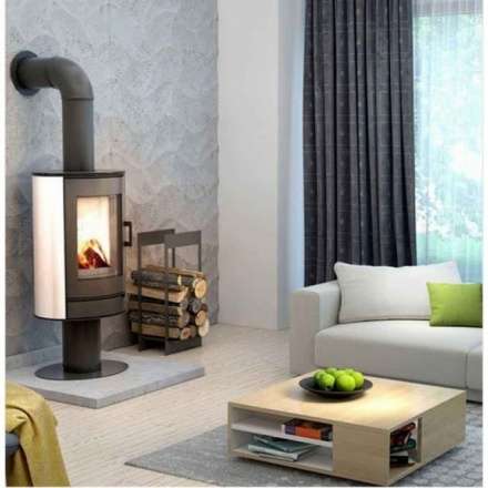 Купить Печь-камин Kratki KOZA/AB/S/N/KAFEL/BIALY (кафель белый) в интерьере в Новополоцке Амазонка бай фото в Новополоцке