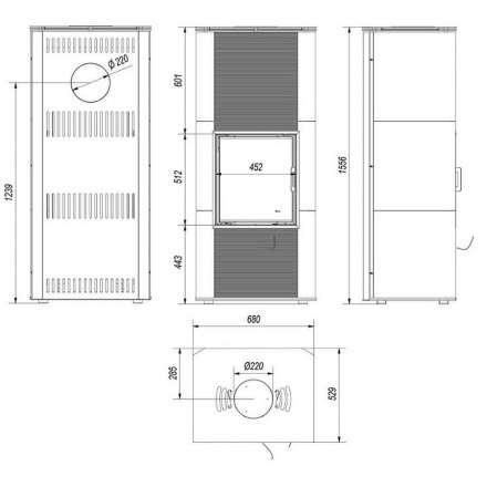 Купить кафельный печь камин Kratki NADIA KAFEL B RYFEL в Новополоцке