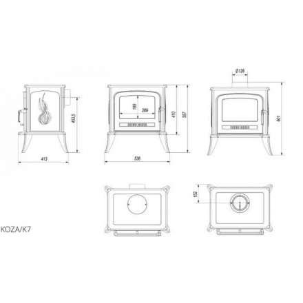 Печь-камин Kratki Koza K7 Амазонка бай фото в Новополоцке