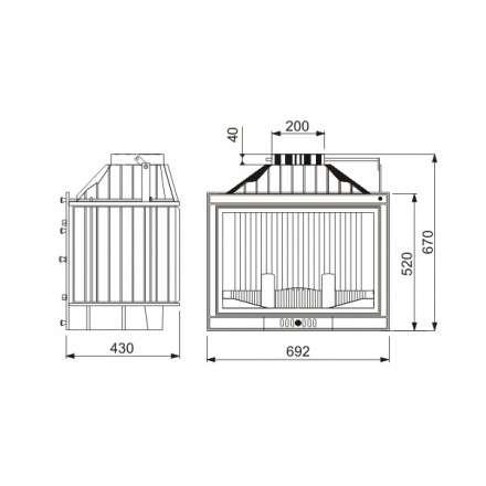 Каминная топка Invicta 700 PRIMO с шибером в Новополоцке
