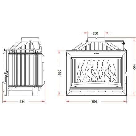 Каминная топка Invicta 700 Option с шибером в Новополоцке