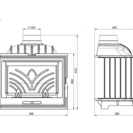 Каминная топка Kawmet W13 9,5 кВт в Новополоцке