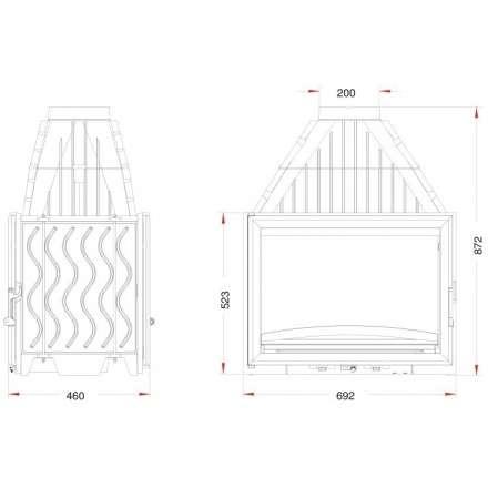 Каминная топка Invicta 700 Double Face в Новополоцке