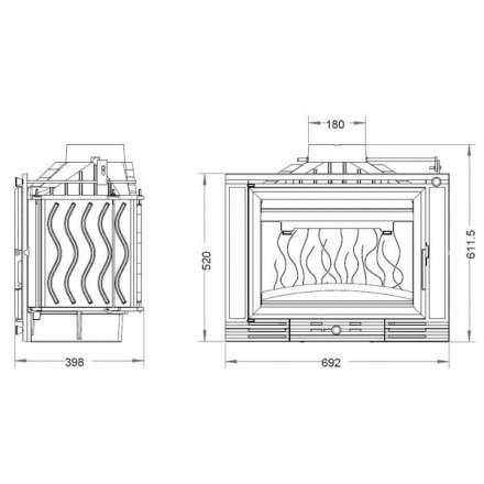 Каминная топка Invicta 700 Minos с шибером в Новополоцке