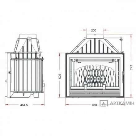 Каминная топка Invicta 700 Compact с шибером в Новополоцке