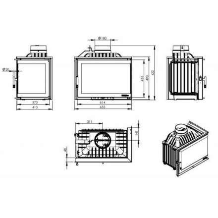 Каминная топка NORDflam Etna left в Новополоцке