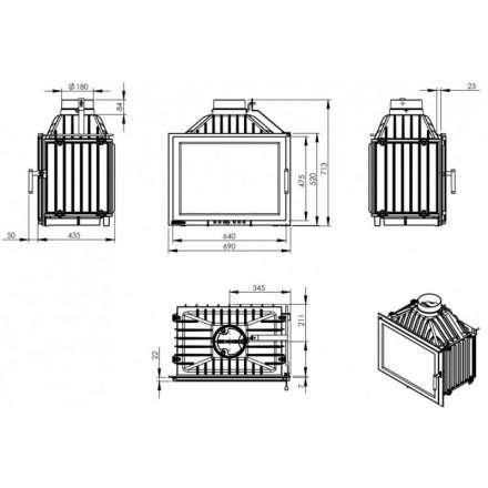 Каминная топка NORDflam Torn в Новополоцке