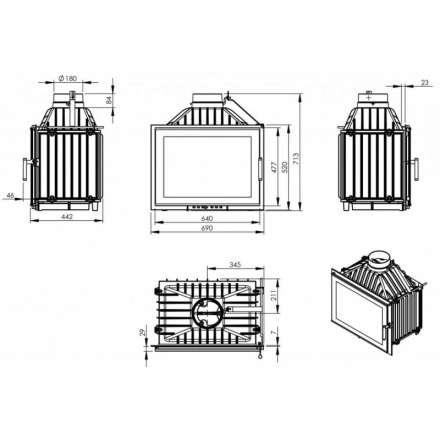 Каминная топка NORDflam Torn lux в Новополоцке