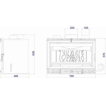 Каминная топка Invicta 800 Grand Vision Turbo в Новополоцке