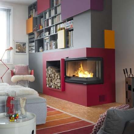 Каминная топка Invicta d’Angle Vitre стекло справа в Новополоцке