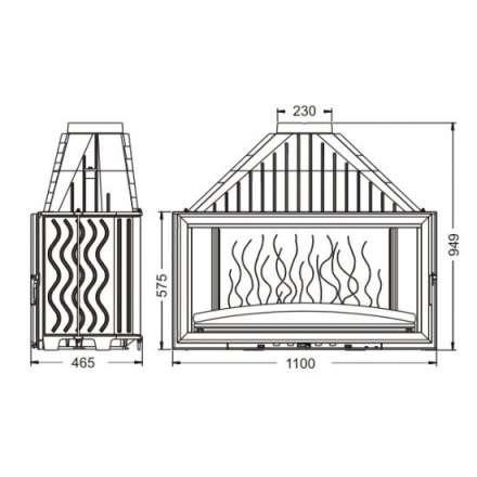 Каминная топка Invicta 1100 Grand Vision в Новополоцке