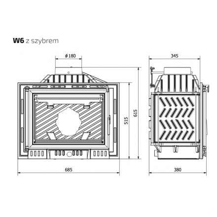 Каминная топка Kawmet W6-13,7 кВт в Новополоцке