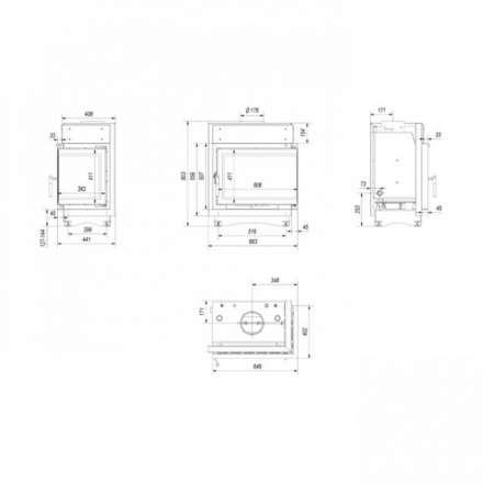 Каминная топка Kratki Maja/PW/BP/12/BS/W/Deco в Новополоцке